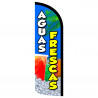 Aguas Frescas Premium Windless Feather Flag Bundle (Complete Kit) OR Optional Replacement Flag Only