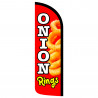 Onion Rings Premium Windless Feather Flag Bundle (Complete Kit) OR Optional Replacement Flag Only