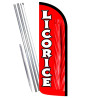 Licorice Premium Windless Feather Flag Bundle (Complete Kit) OR Optional Replacement Flag Only