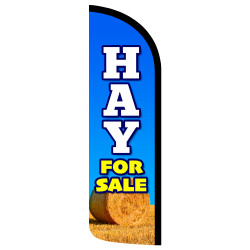 HAY For Sale Premium Windless Feather Flag Bundle (Complete Kit) OR Optional Replacement Flag Only