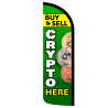 Buy & Sell CRYPTO Here Premium Windless Feather Flag Bundle (Complete Kit) OR Optional Replacement Flag Only