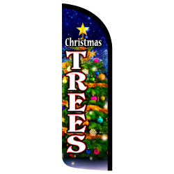 Christmas Trees Premium Windless  Feather Flag Bundle (Complete Kit) OR Optional Replacement Flag Only