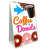 Coffee & Donuts Economy A-Frame Sign