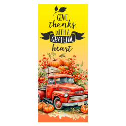 Give Thanks With A Grateful Heart 2.5' x 6' X-Banner Kit With Grommets (Optional Banner Only)