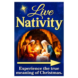 Live Nativity Economy A-Frame Sign