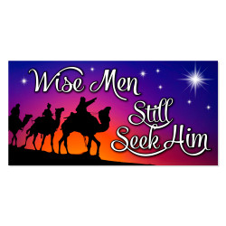 Wise Men Still Seek Him 42" x 84" Magnetic Garage Banner For Steel Garage Doors