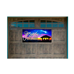 Jesus Is The Reason For The Season 21" x 47" Magnetic Garage Banner For Steel Garage Doors