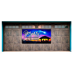 Jesus Is The Reason For The Season 42" x 84" Magnetic Garage Banner For Steel Garage Doors