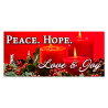 Peace Hope Love Joy - Advent 21" x 47" Magnetic Garage Banner For Steel Garage Doors