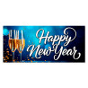 Happy New Year 21" x 47" Magnetic Garage Banner For Steel Garage Doors