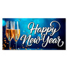 Happy New Year 42" x 84" Magnetic Garage Banner For Steel Garage Doors