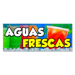 Aguas Frescas Vinyl Banner with Optional Sizes (Made in the USA)