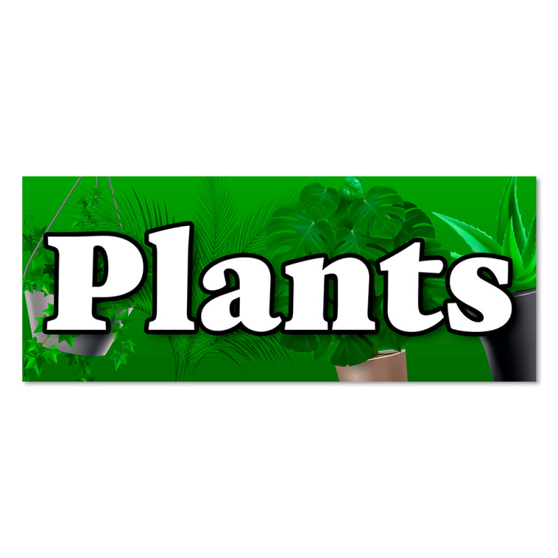 Plants Vinyl Banner with Optional Sizes (Made in the USA)