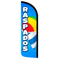 Raspados Premium Windless Feather Flag Bundle (Complete Kit) OR Optional Replacement Flag Only