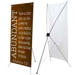 Abundant - Giving Series 2.5' x 6' Church X-Banner Kit (Printed in the USA)