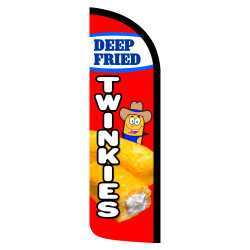 Deep Fried Twinkies Premium Windless Feather Flag Bundle (Complete Kit) OR Optional Replacement Flag Only