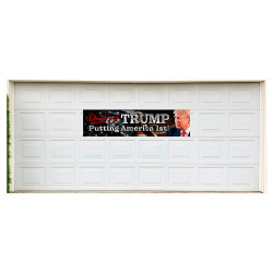 Trump 2024 America First 21" x 84" Garage Banner for Steel Garage Doors (Made in The USA)