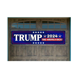 Trump 2024 Take America Back 21" x 84" Garage Banner for Steel Garage Doors (Made in The USA)