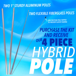 15 Foot Hybrid Feather Banner Pole & Ground Mount Kit (Flutter and Windless)