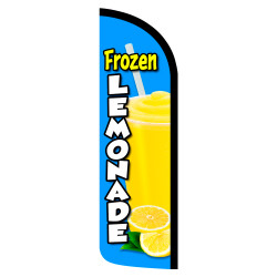 Frozen Lemonade Premium Windless Feather Flag Bundle (Complete Kit) OR Optional Replacement Flag Only