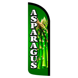 Asparagus Premium Windless Feather Flag Bundle (Complete Kit) OR Optional Replacement Flag Only