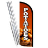 Potatoes Premium Windless Feather Flag Bundle (Complete Kit) OR Optional Replacement Flag Only