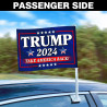 Trump 2024 - Take America Back Car Flag Set - 16" x 12" Hemless