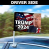 Trump 2024 - 45-47 Car Flag Set - 16" x 12" Hemless