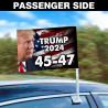 Trump 2024 - 45-47 Car Flag Set - 16" x 12" Hemless