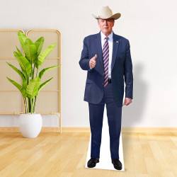 Life Size Donald Trump Cowboy Standee Cutout 79" x 31" with Stand