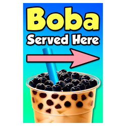 Boba Served Here Economy A-Frame Sign