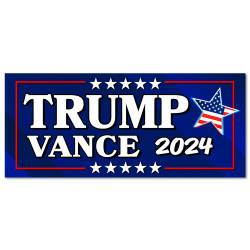 Trump - Vance 2024 Car Decals 2 Pack Removable Bumper Stickers (9x4 inches)