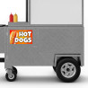 Hot Dogs Food Cart Truck Removable Decal (13x8 inches)