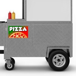 PIZZA Food Cart Truck Removable Decal (13x8 inches)