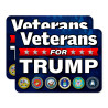 Veterans For Trump 2 Pack Car Magnet 15" x 11"