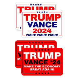 Trump Vance 2024 Set 1 - 10 Pack Yard Signs - Each Sign is 24" x 16" Single-Sided and Comes with Metal Stake Made in The USA