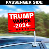 Trump Vance 2024 Car Flag Set - 16" x 12" Hemless