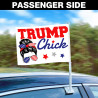 Trump Chick Car Flag Set - 16" x 12" Hemless