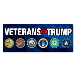 Veterans For Trump Vinyl Banner with Optional Sizes (Made in the USA)