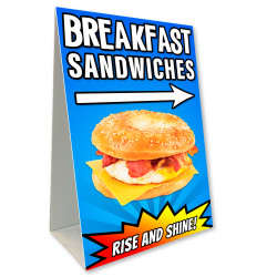 Breakfast Sandwiches Economy A-Frame Sign