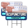 Acupuncture 2 Pack Double-Sided Yard Signs 16" x 24" with Metal Stakes (Made in Texas)