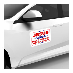 Jesus 2024 - Make America Godly Again 2 Pack Car Magnet 15" x 11"