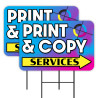 Printing & Copy Services 2 Pack Double-Sided Yard Signs 16" x 24" with Metal Stakes (Made in Texas)