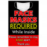 Face Masks Required (Arrow) Economy A-Frame Sign 2 Feet Wide by 3 Feet Tall (Made in The USA)