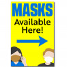 Masks Available Here Economy A-Frame Sign 2 Feet Wide by 3 Feet Tall (Made in The USA)