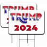 2 Pack Trump 2024 Yard Sign 16" x 24" - Double-Sided Print, with Metal Stakes 841098176464