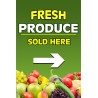 Fresh Produce Economy A-Frame Sign 2 Feet Wide by 3 Feet Tall