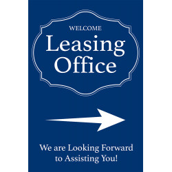 Leasing Office Economy A-Frame Sign 2 Feet Wide by 3 Feet Tall