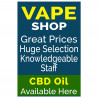 Vape Shop CBD Oil Economy A-Frame Sign 2 Feet Wide by 3 Feet Tall