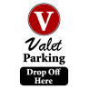 Valet Parking Drop Off Economy A-Frame Sign 2 Feet Wide by 3 Feet Tall